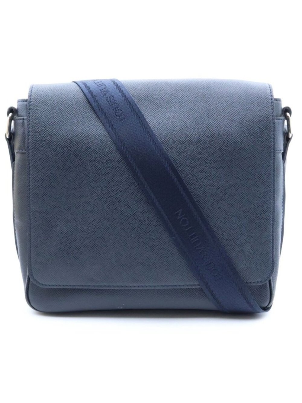 Louis Vuitton Taiga Roman PM Ardoise Shoulder Bag Navy Leather